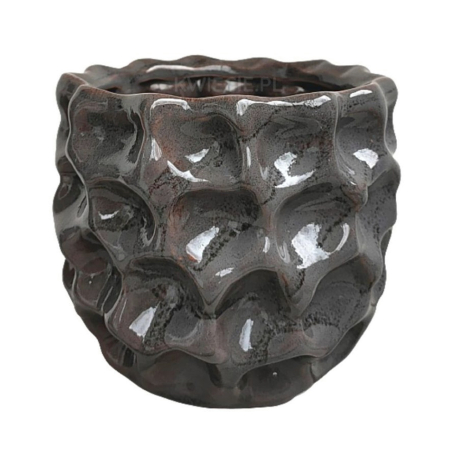 Vaze & Vase Decorative - Ghiveci ceramic gri antracit - design modern și elegant