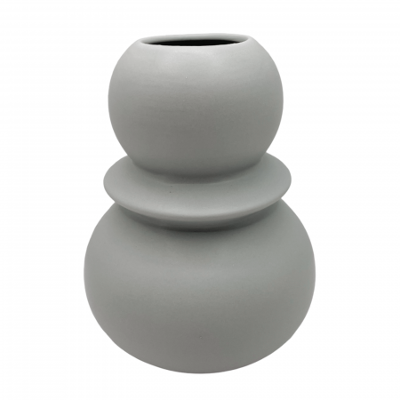 Vaze & Vase Decorative - Vaza ceramica BUBBLE, Gri, 14cm