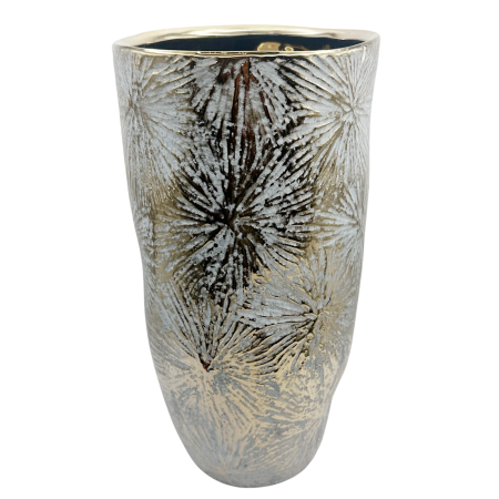 Vaze - Vaza decorativa GOLDEN FROST alb auriu - 15x34 cm