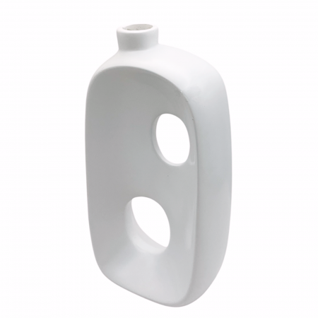 Vaza ceramica CIRCLE, Alb, 20cm [1]