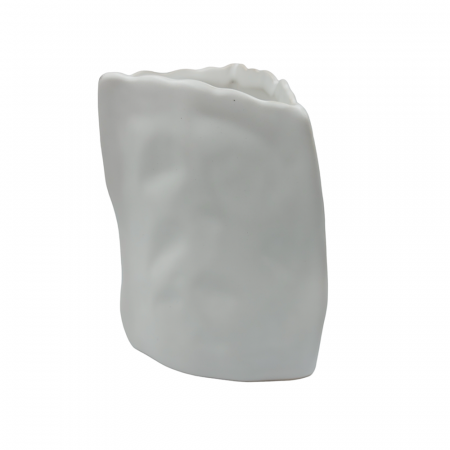 Vaze & Vase Decorative - Vaza ceramica FORIO, Alb, 14cm