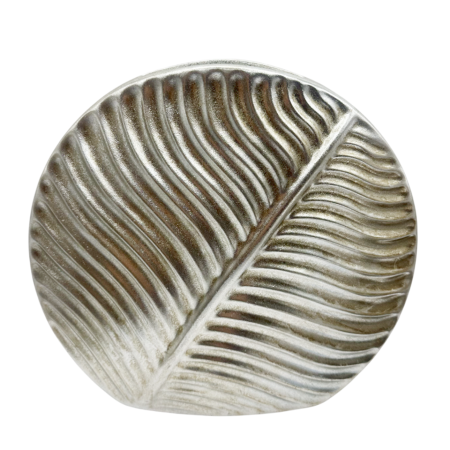 Vaze & Vase Decorative - Vaza decorativa argintie in forma de frunza LEAFY 20cm