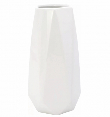 Vaze & Vase Decorative - Vaza ceramica Patrice 19cm, Alb