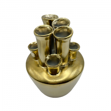 Vaza ceramica SEVEN, Auriu, 16cm [1]
