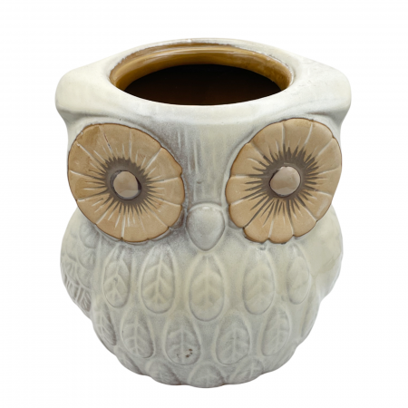 Vaza ceramica Bufnita BLINX, Gri, 15x19cm [1]