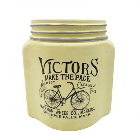 Vaze & Vase Decorative - Vaza ceramica BICYCLE, Galben, 16cm