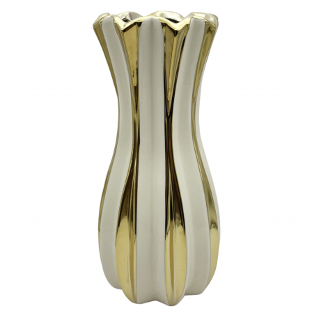 Vaze & Vase Decorative - Vaza ceramica BEATRICE, Crem, 23.5cm