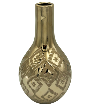 Vaze & Vase Decorative - Vază Decorativă cu Model Geometric LUXURY