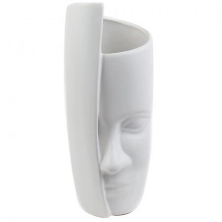 Vaze & Vase Decorative - Vaza ceramica NORDIC, Alb, 23cm