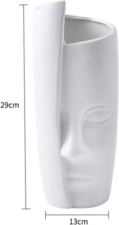 Vaza ceramica NORDIC, Alb, 23cm [4]