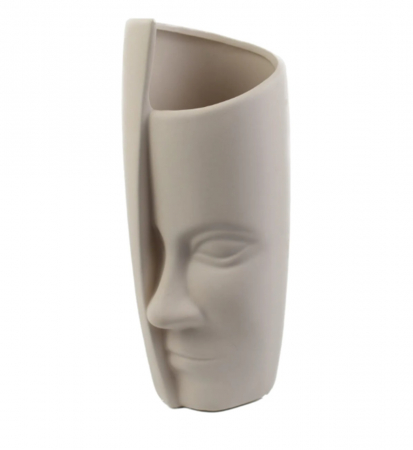 Vaza ceramica NORDIC, Bej, 23cm [3]
