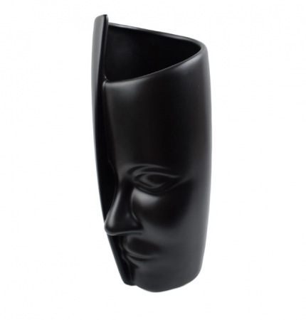 Vaza ceramica NORDIC, Negru, 23cm [1]
