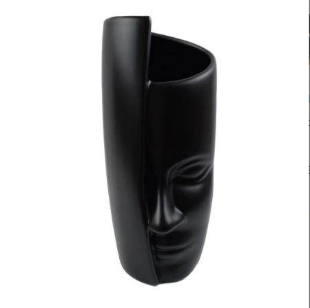 Vaze & Vase Decorative - Vaza ceramica NORDIC, Negru, 23cm