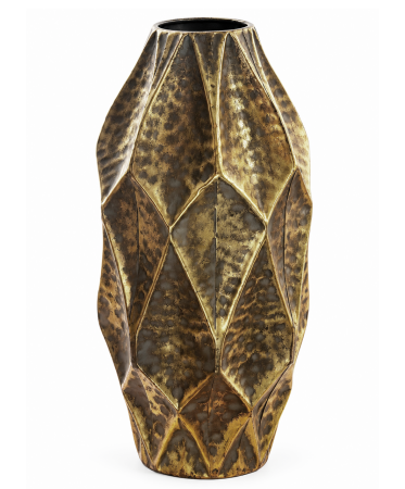 Vaza metalica GOLD PINEAPPLE - Auriu antichizat, 36 cm