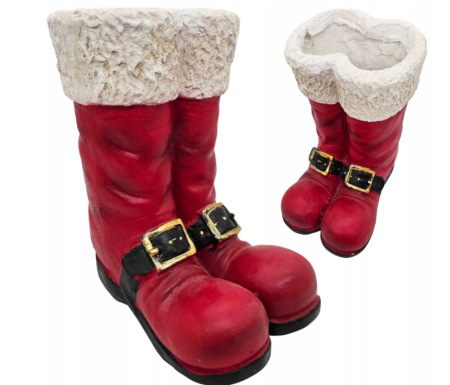 Vază rosie în formă de cizme ale lui Moș Crăciun JOY [2]