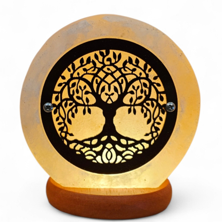 Veioze & Lampi - Veioza din sare Himalaya TREE OF LIFE - 11 cm