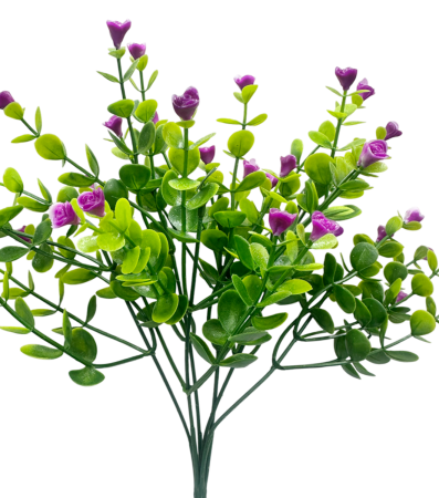 Verdeata artificiala Eucalipt cu bobite DELILAH, Magenta, 30cm [1]