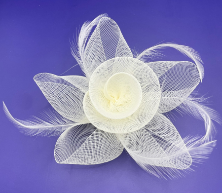 Accesorii De Par & Voalete & Diverse - Voaleta - Fascinator & Brosa ASHLEY, Crem