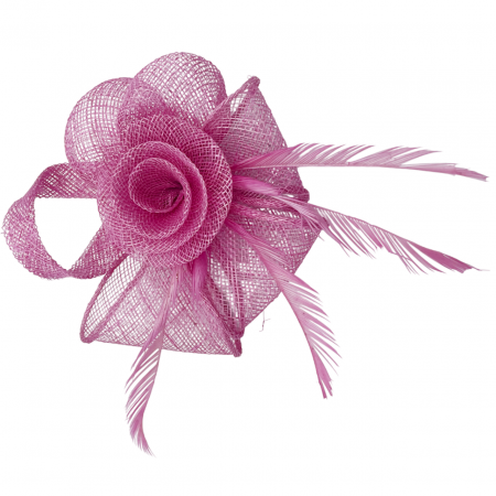 Voaleta - Fascinator & Brosa DARLA, Roz, 13cm [2]