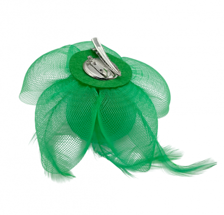 Voaleta - Fascinator & Brosa LUCINDA, Verde, 13cm [3]