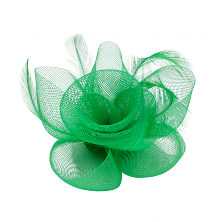 Voaleta - Fascinator & Brosa LUCINDA, Verde, 13cm [4]