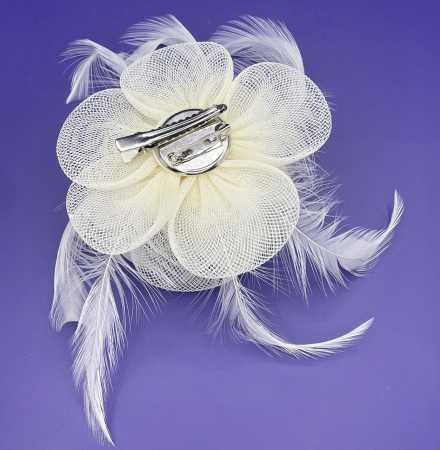 Voaleta - Accesoriu par & Brosa PEARLY, Crem, 10cm [1]