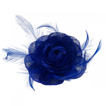 Accesorii De Par & Voalete & Diverse - Voaleta - Fascinator & Brosa ROSA, Albastru, 8cm