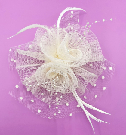 Voaleta - Fascinator Agrafa CAMILLE, Crem [3]