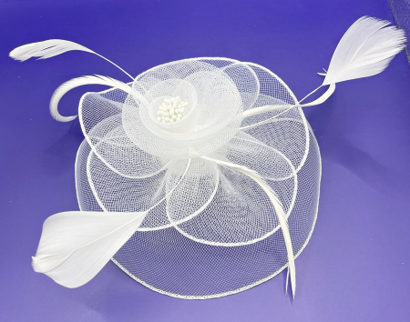 Voaleta - Fascinator CARMELLA, Alb [2]