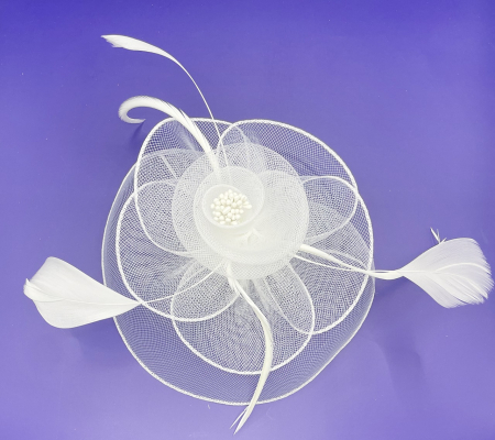 Accesorii De Par & Voalete & Diverse - Voaleta - Fascinator CARMELLA, Alb