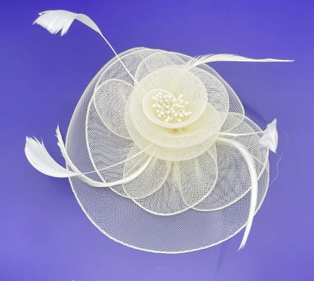 Accesorii De Par & Voalete & Diverse - Voaleta - Fascinator CARMELLA, Crem, 18cm