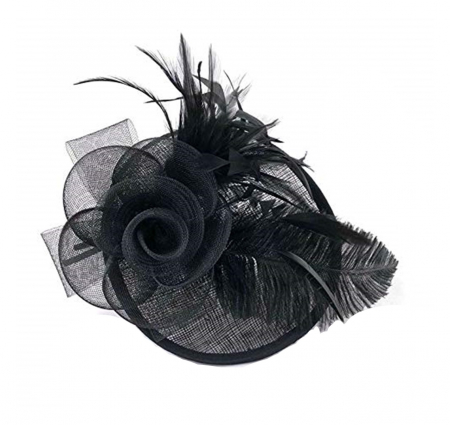 Voaleta - Fascinator ASCOT, Negru, 20cm [1]