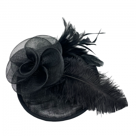 Accesorii De Par & Voalete & Diverse - Voaleta - Fascinator ASCOT, Negru, 20cm