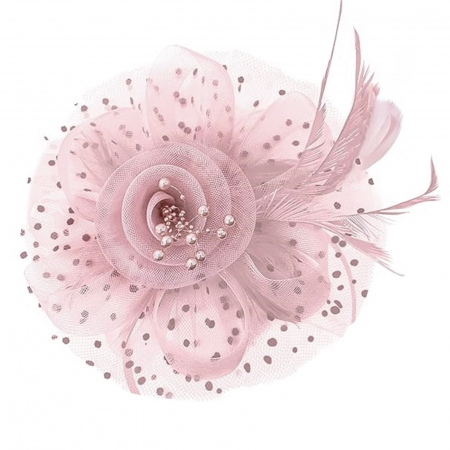 Accesorii De Par & Voalete & Diverse - Voaleta - Fascinator LIZETTE, Roz, 20cm