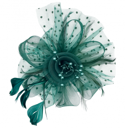 Accesorii De Par & Voalete & Diverse - Voaleta - Fascinator LIZETTE, Verde, 20cm