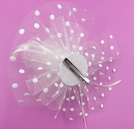 Voaleta - Fascinator Agrafa CAMILLE, Alb [1]