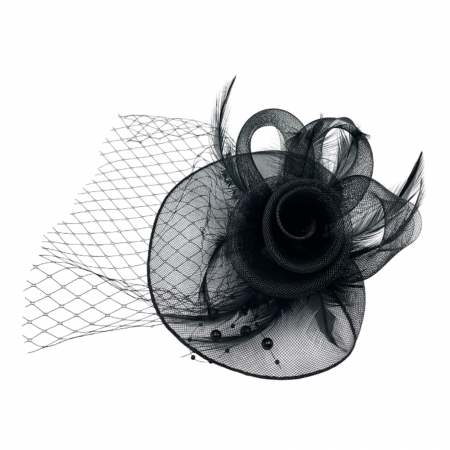 Accesorii De Par & Voalete & Diverse - Voaleta - Fascinator JESSICA, Negru, 20cm