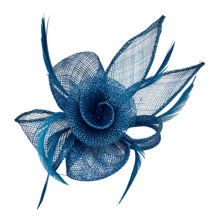 Brose & Pandantive - Brosa & Fascinator Voaleta eleganta ELOISE - Turcoaz