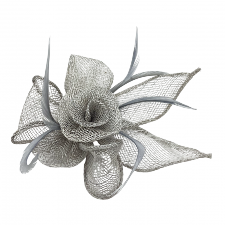 Accesorii De Par & Voalete & Diverse - Voaleta - Fascinator & Brosa ELOISE, Gri, 14cm