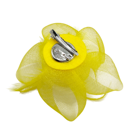 Brosa & Fascinator voaleta LUCINDA - Galben [1]