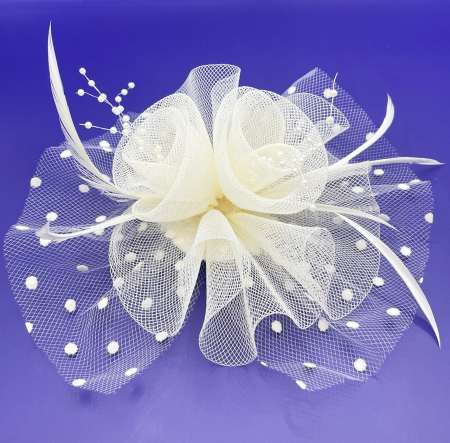 Voaleta - Fascinator Agrafa CAMILLE, Crem [1]