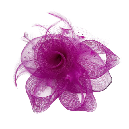 Voaleta Eleganta JESSICA tip fascinator, Mov magenta, 20 cm [1]