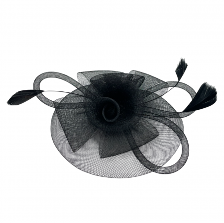 Voaleta - Fascinator GRACE, Negru, 18cm [1]