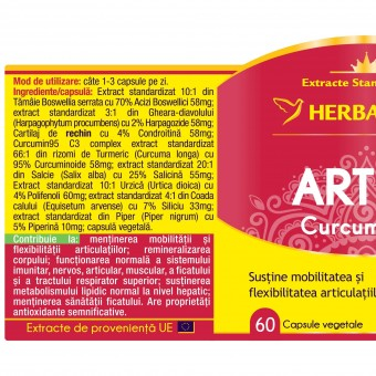 Artro Curcumin 95 Herbagetica 60 capsule [1]