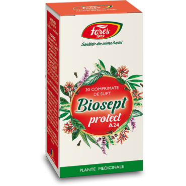 Suplimente - Biosept Protect, A24, 30 comprimate de supt
