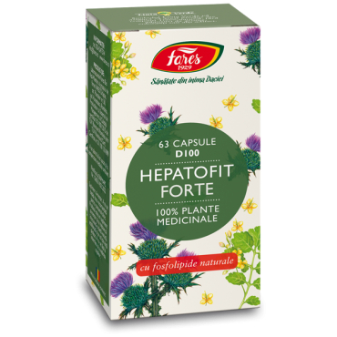 Suplimente - Hepatofit Forte, D100, 63 capsule