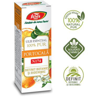 Uleiuri esențiale - Portocală, N174, ulei esențial 100% pur, definit botanic și biochimic