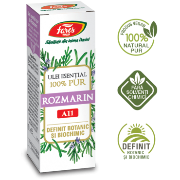 Uleiuri esențiale - Rozmarin, A11, ulei esențial 100% pur, definit botanic și biochimic