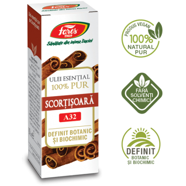 Uleiuri esențiale - Scorțișoară, A32, ulei esențial 100% pur, definit botanic și biochimic
