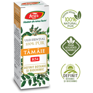 Uleiuri esențiale - Tămâie, R54, Ulei esențial 100% pur, definit botanic și biochimic
